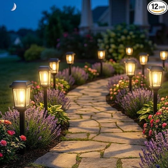 12 pack solar pathway lights 3000k