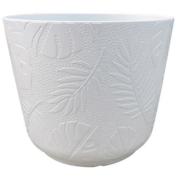 16 inch round planter white