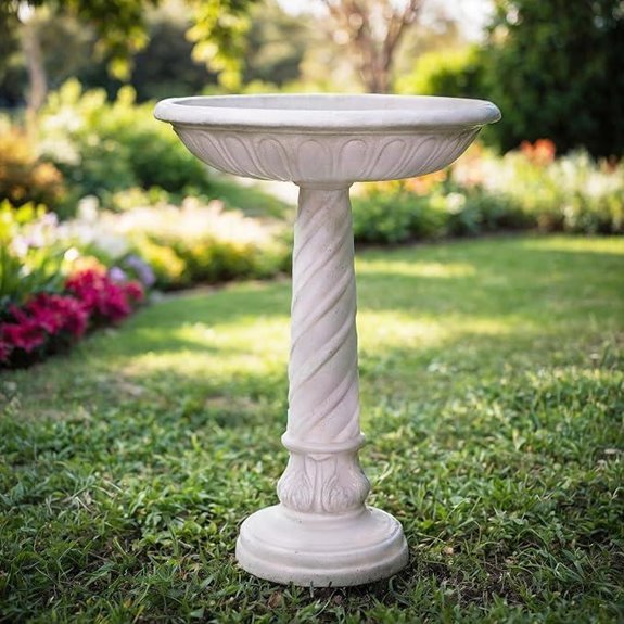 10 Best Bird Baths for 2026 (Feathered Friends Approved) 4 22 inch diameter light aged white