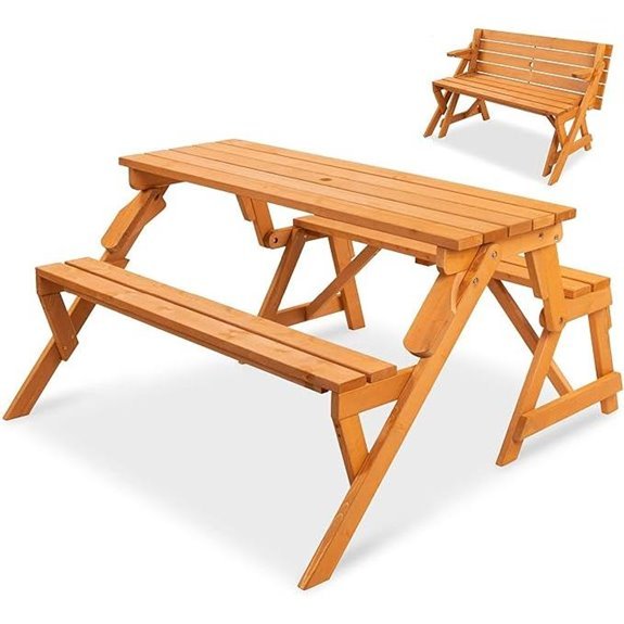 7 Best Picnic Tables for 2026 6 2 in 1 wooden picnic table