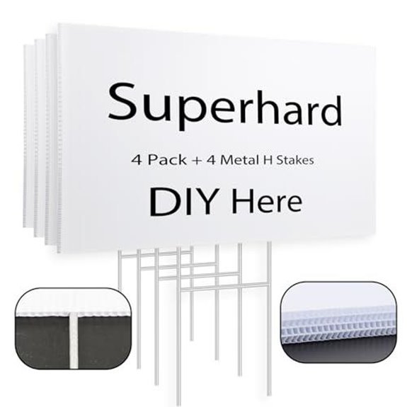 4 pack blank yard signs