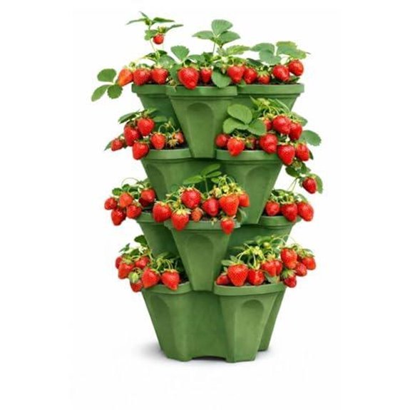 4 tier stackable planter tower