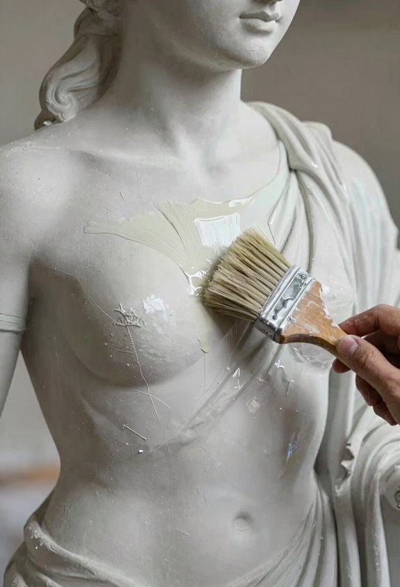 How to Paint Concrete Statues in 10 Steps for a Perfect Finish 1 acrylic exterior paint brush sealant
