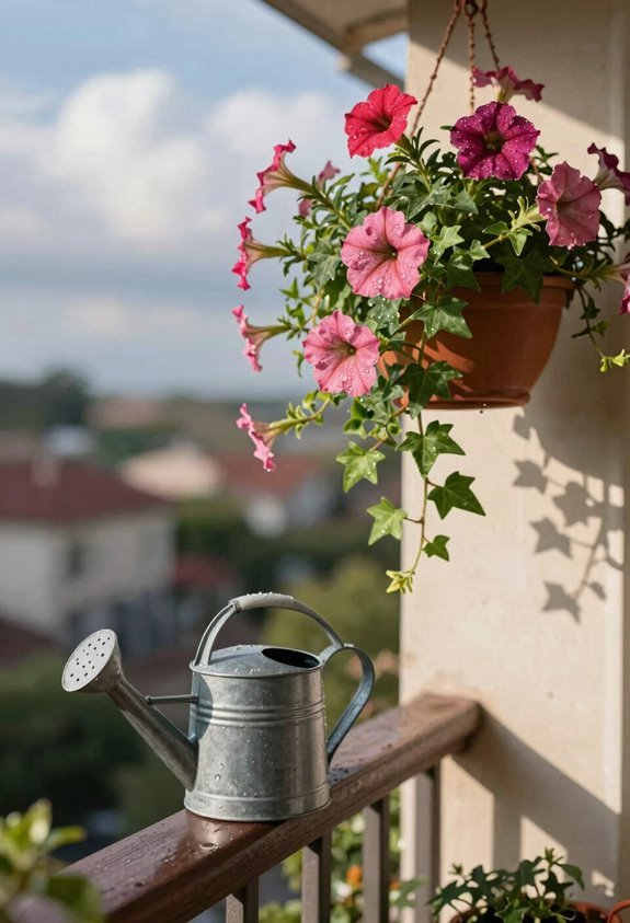 How Often Should You Water Hanging Baskets 2 adjust watering to weather conditions