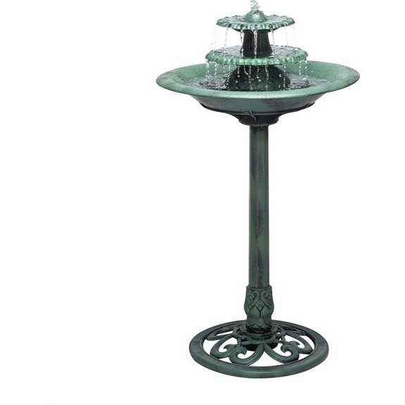 alpine 3 tier fountain birdbath