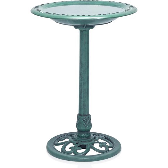 10 Best Bird Baths for 2026 (Feathered Friends Approved) 7 alpine pedestal birdbath green