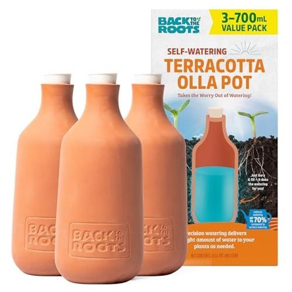 10 Best Self Watering Pots for 2026 (Plant Parenting Made Easy) 4 back to the roots olla pot 3 pack