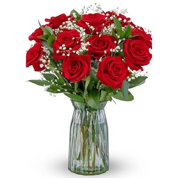 10 Best Roses to Buy for 2026 (Bouquet Goals) 1 benchmark bouquets red roses bouquet with vase