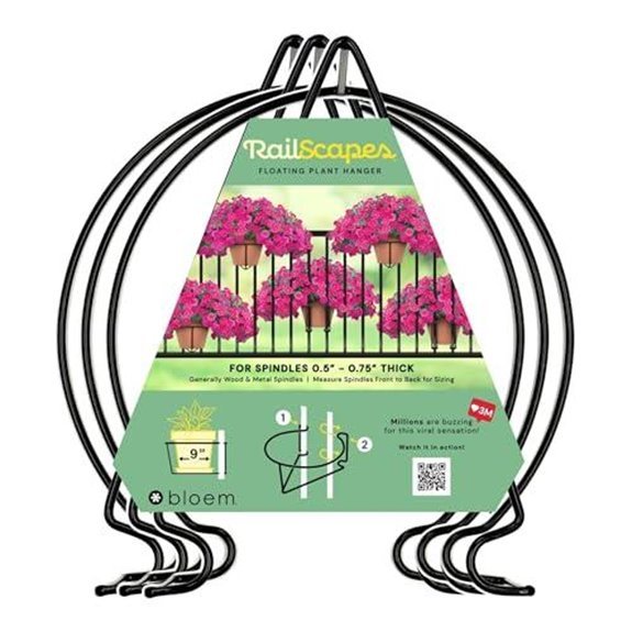 11 Best Railing Planters for 2026 (Small Space Gardening) 8 bloem adjustable planter hanger 3 pack