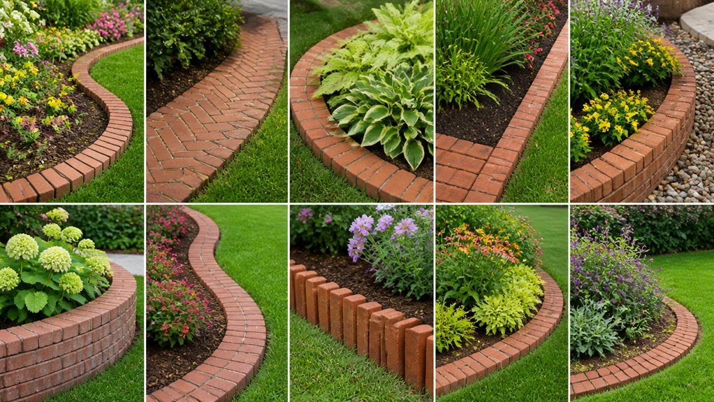 brick garden edging transforms yard design