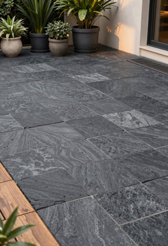 budget friendly painted paver transformation