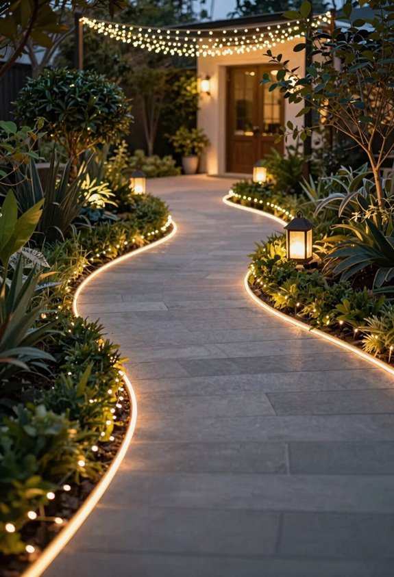 7 Outdoor Xmas Lighting Ideas to Transform Your Yard 4 c7 c9 walkway lighting setup