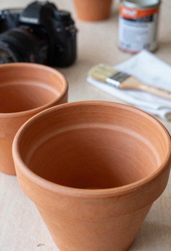 Paint Terracotta Pots in 3 Easy Steps 1 clean prime terracotta pots correctly