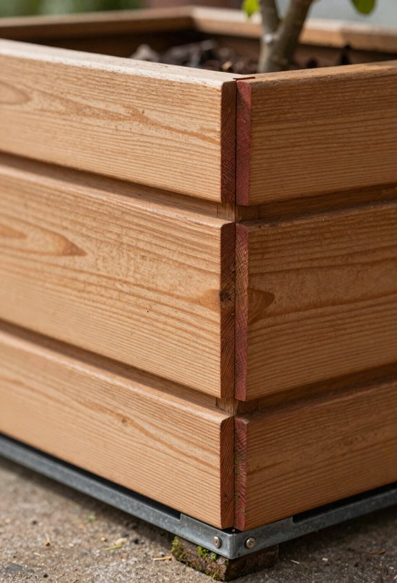 How Long Do Cedar Planters Last? 4 corner reinforcements extend cedar planters