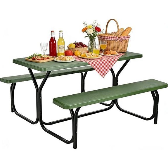 7 Best Picnic Tables for 2026 4 costway green picnic table set