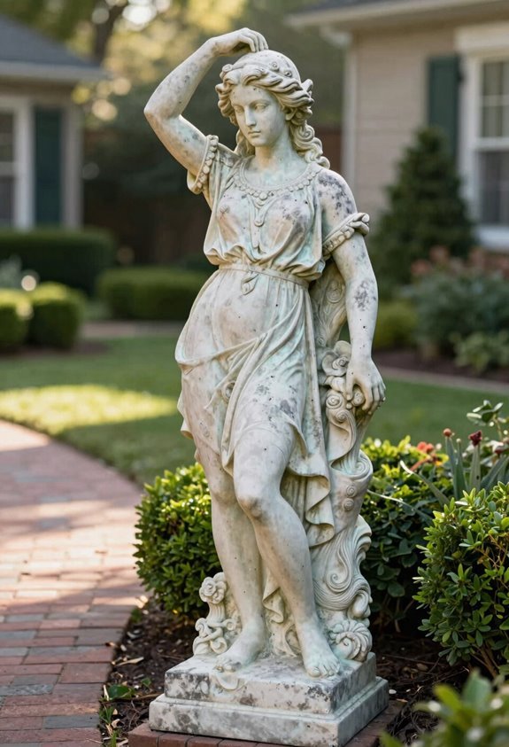 10 Front Yard Statue Ideas to Transform Your Curb Appeal 3 curb to door sculpture focal point