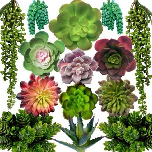 decorous 14 pack artificial succulents