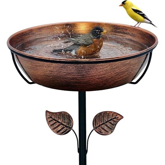 10 Best Bird Baths for 2026 (Feathered Friends Approved) 5 deep metal bird bath with removable bowl