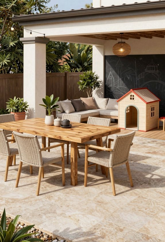 How to Design Patio Layout – A Step-by-Step Guide for Beginners 4 dining lounging play zones connected