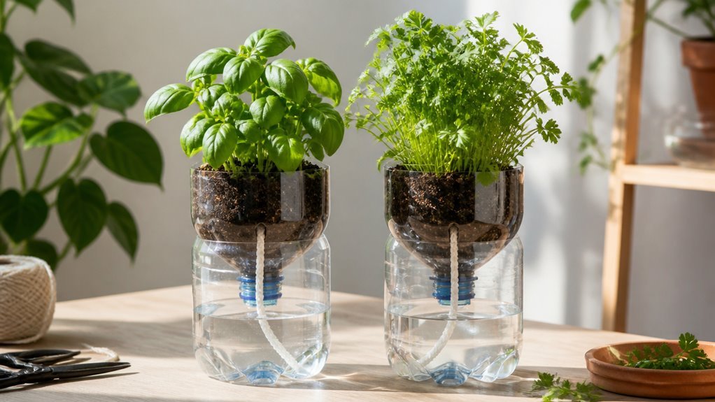 diy self watering bottle planters