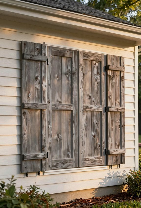 diy shutters rustic weatherproof charm