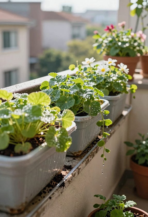 7 Reliable Methods to Water Window Boxes When Away 4 drip line watering multiple boxes