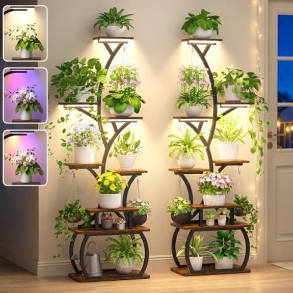 7 Best Plant Stands for 2026 (Show Off Your Greenery) 7 eight tier plant stand with grow lights