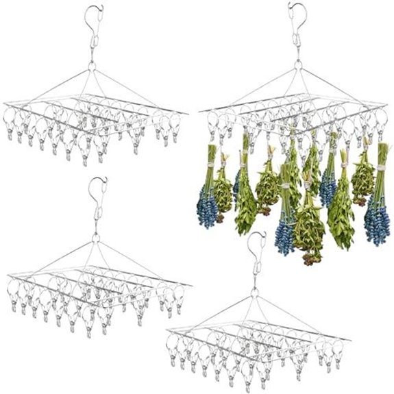 10 Best Hanging Herbs for 2026 (Grow Up, Not Out) 3 elesunory 4 pack stainless steel herb drying rack