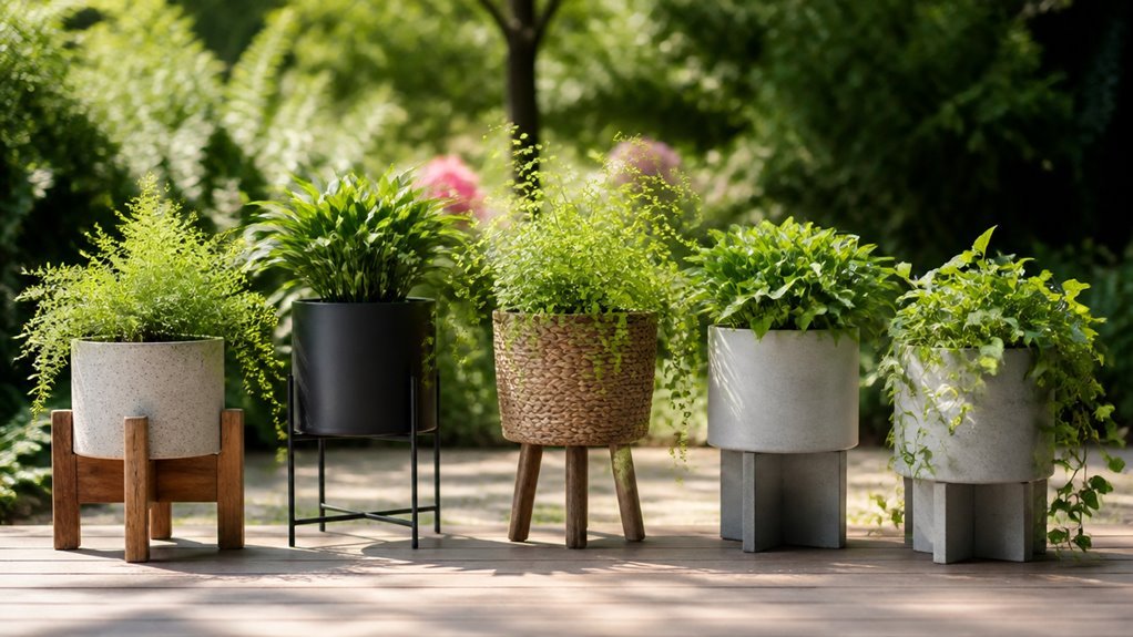 elevate plant pots off ground