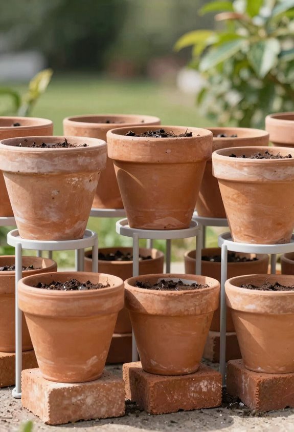 5 Simple Ways to Raise Plant Pots Off the Ground 4 elevate pots for drainage