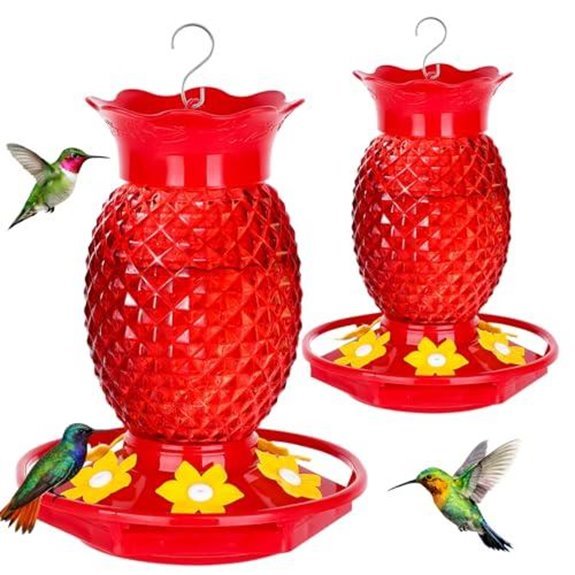15 Best Hanging Baskets for Hummingbirds in 2026 4 fchstaer 16oz hummingbird feeders 2 pack