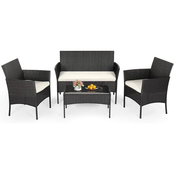 11 Best Patio Table and Chairs for 2026 6 fdw 4 piece black wicker
