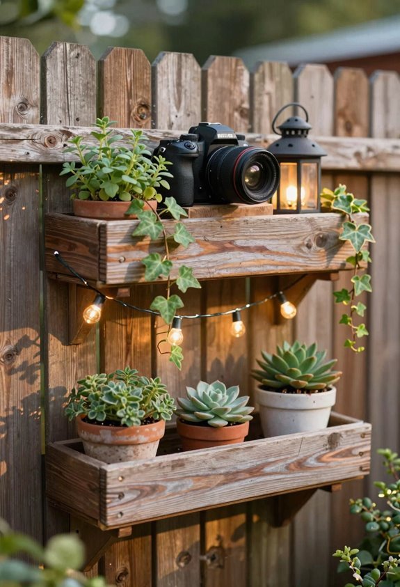 5 Garden Fence Decor Ideas to Transform Your Outdoor Space 4 fence shelves maximize compact storage efficiency