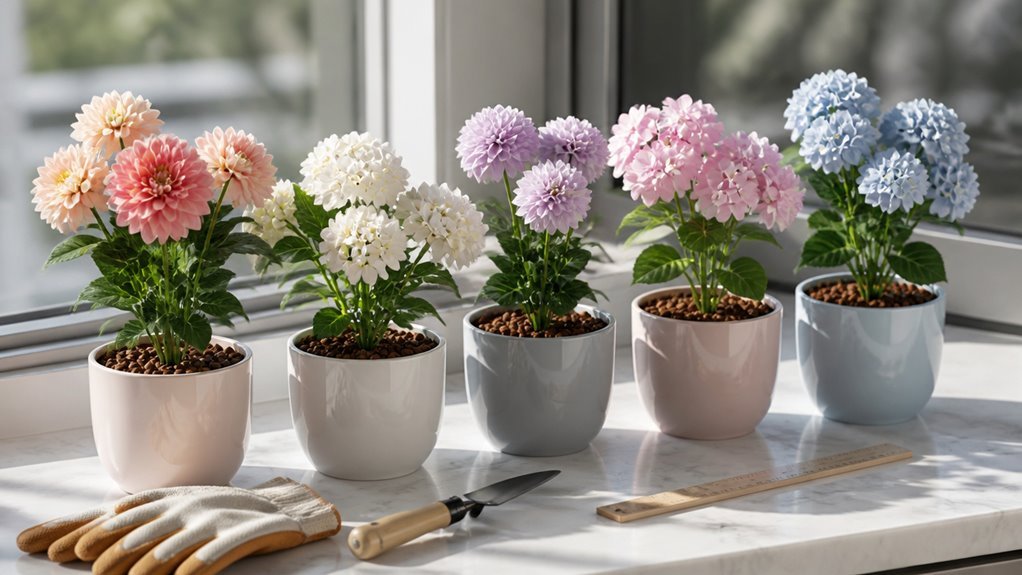 five steps to pot artificial flowers
