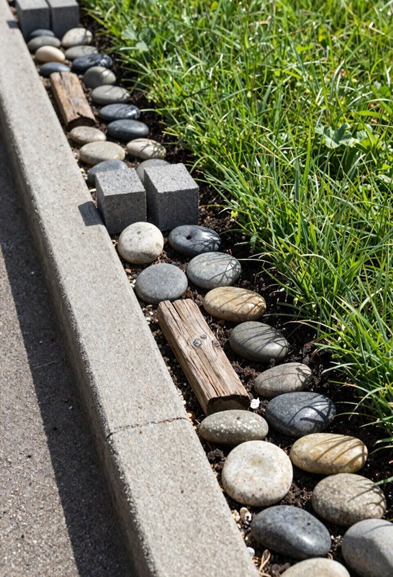 10 Cheapest Garden Edging Ideas That Actually Look Good 1 four inch v shaped trench edging