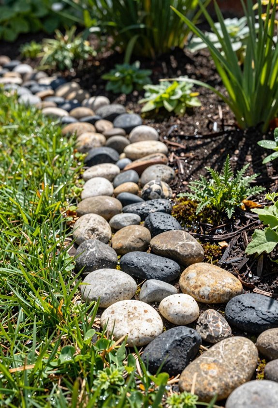 10 Cheapest Garden Edging Ideas That Actually Look Good 3 free stones for natural edging