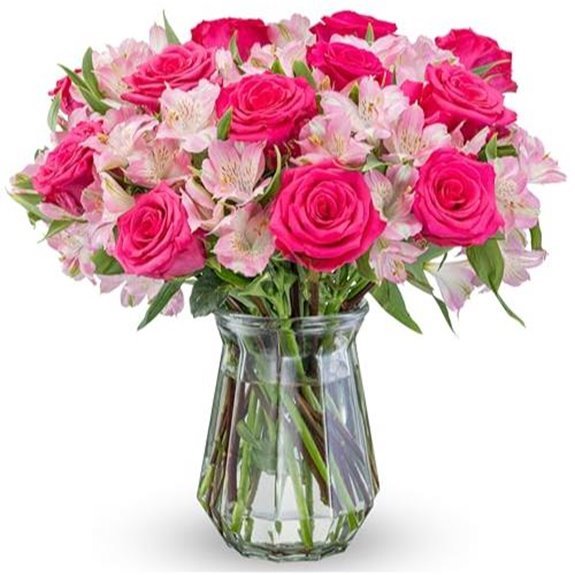 10 Best Roses to Buy for 2026 (Bouquet Goals) 2 fresh roses and alstroemeria bouquet