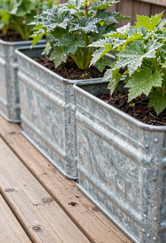 7 Simple Garden Box Ideas for Beginners 4 galvanized steel garden boxes lasting