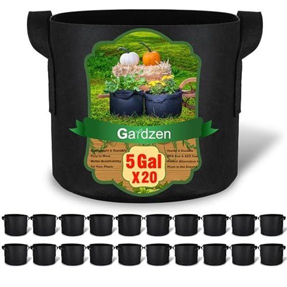 gardzen 20 pack grow bags