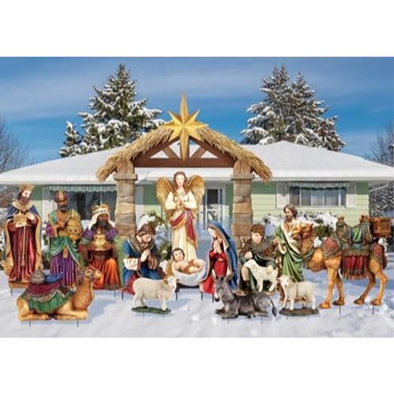 7 Best Outdoor Nativity Scenes for 2026 5 geelin 15 piece outdoor nativity