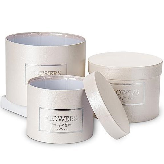 10 Best Flower Boxes for 2026 (Transform Your Space) 3 glittery white round giftboxes