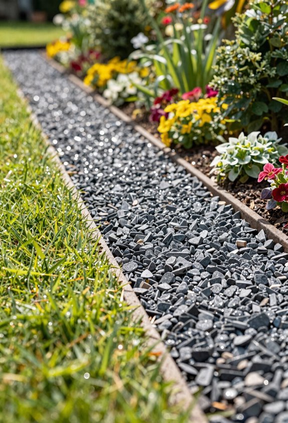 10 Cheapest Garden Edging Ideas That Actually Look Good 4 gravel edging doubles mowing strip