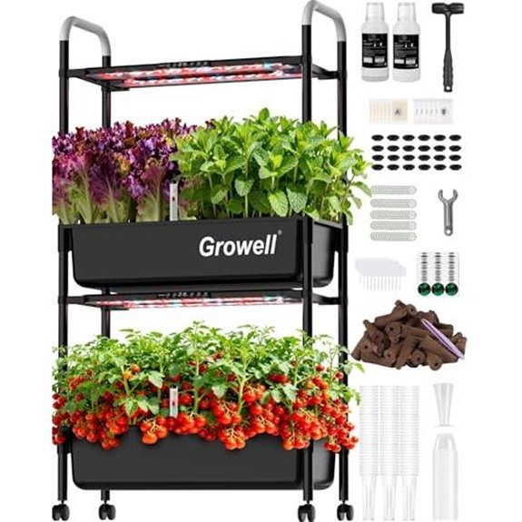 15 Best Vertical Hydroponic Systems for 2026 6 growell 54 pod indoor garden kit