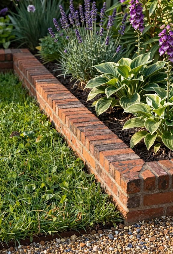 half brick garden edging patina shift