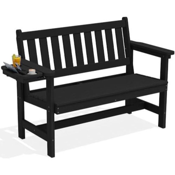 hdpe outdoor bench black