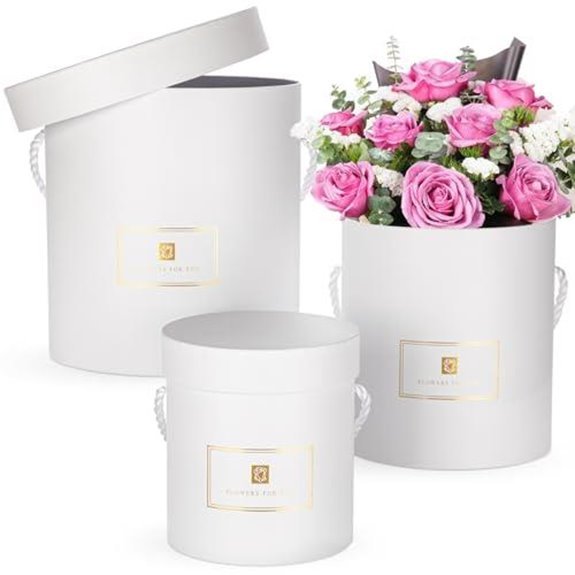 10 Best Flower Boxes for 2026 (Transform Your Space) 6 hollyone white round boxes