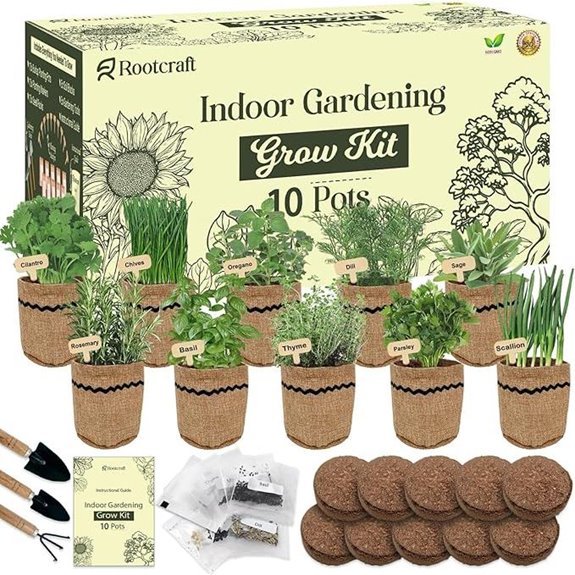 indoor herb planter kit