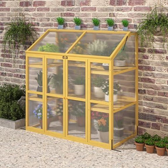 joybase wooden cold frame greenhouse