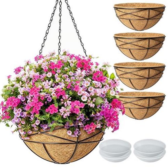 15 Best Hanging Baskets for Full Sun in 2026 13 karlliu 14 inch hanging baskets