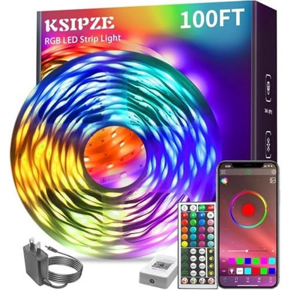 10 Best Outdoor LED Strip Lights for 2026 4 ksipze 100ft rgb led strip music sync included